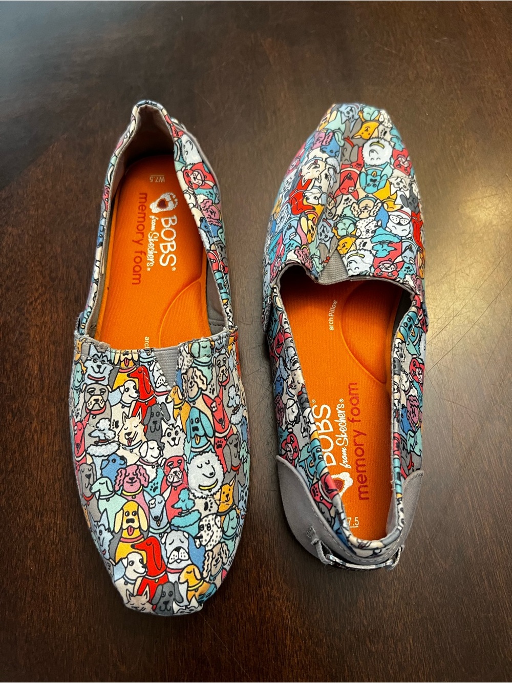Skechers Kids BOBS Slip-On Shoes in Orange, Blue, Red, Yellow, Gray